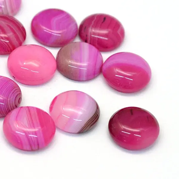 Dyed Natural Striped Agate/Banded Agate Cabochons