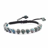 Round Natural Apatite Braided Bead Bracelet
