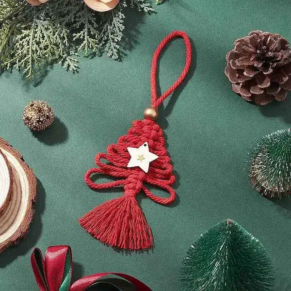 Cotton Christmas Trees Pendant Decoration