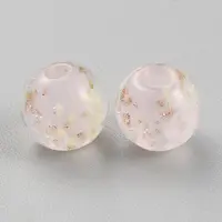 Luminous Handmade Gold Sand Lampwork Beads