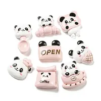 Panda Theme Opaque Resin Cabochons