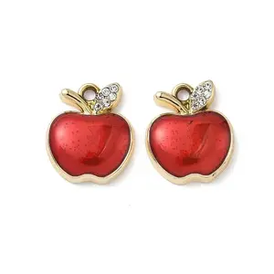 Alloy Enamel Rhinestone Pendants