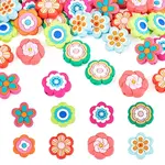 32Pcs 8 Styles Flower PVC Beads