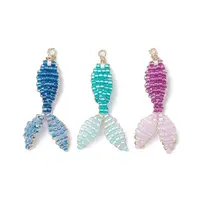 3Pcs 3 Colors Seed Beads Beaded Pendants
