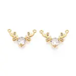 Brass Micro Pave Cubic Zirconia Pendants