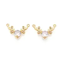 Brass Micro Pave Cubic Zirconia Pendants