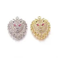Brass Micro Pave Cubic Zirconia Pendants