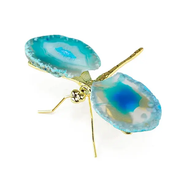 Dyed Natural Agate Slice Display Decorations