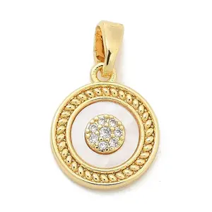 Brass Micro Pave Cubic Zirconia Pendents