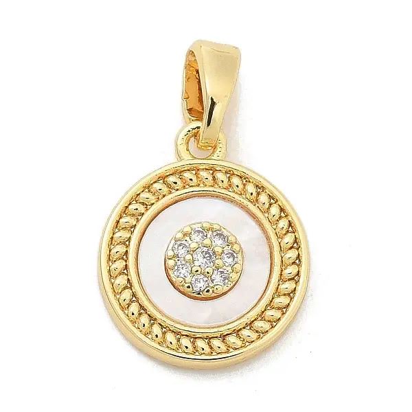 Brass Micro Pave Cubic Zirconia Pendents