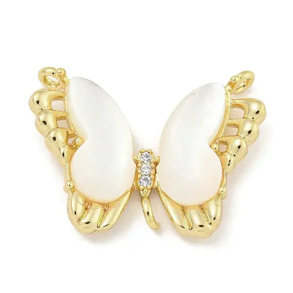 Brass Micro Pave Clear Cubic Zirconia Pendants