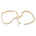 304 Stainless Steel Heart Hoop Earrings
