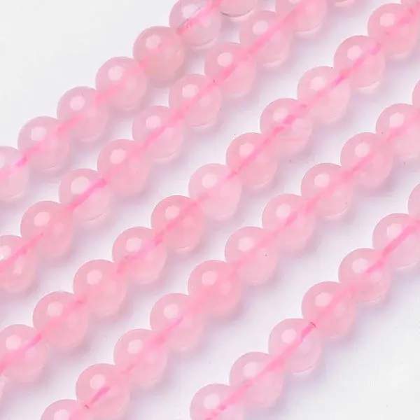 Pink Color Natural Madagascar Rose Quartz Beads Strands