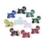 Dog Painted Glass Beads