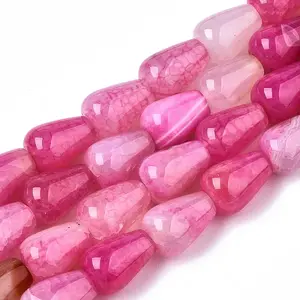 Natural Crackle Agate Beads Strands