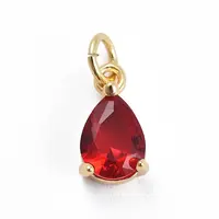 Brass Micro Pave Cubic Zirconia Pendants