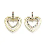 Brass Micro Pave Cubic Zirconia Pendants