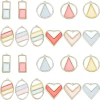 20pcs 4 Style Epoxy Resin Pendants