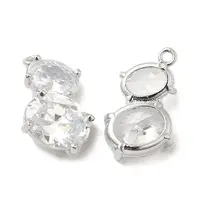 Brass with Glass Pendants