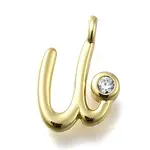 Brass Micro Pave Cubic Zirconia Pendants