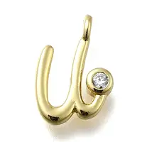 Brass Micro Pave Cubic Zirconia Pendants