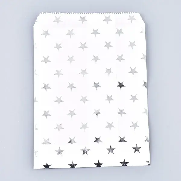 Star Pattern Eco-Friendly Kraft Paper Bags
