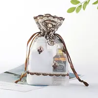 Organza Embroidery Flower Jewellery Storage Pouches
