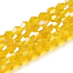 Transparent Electroplate Glass Beads Strands