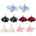 10Pcs 5 Colors Silk Flower Big Pendants