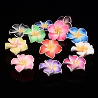 Handmade Polymer Clay 3D Flower Plumeria Beads
