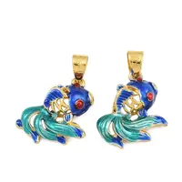 Electroplate Brass Enamel Pendants