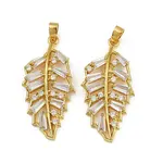 Rack Plating Brass Clear Cubic Zirconia Pendants