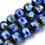 Handmade Silver Foil Lampwork Beads Strands