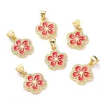 Brass Micro Pave Cubic Zirconia Pendants