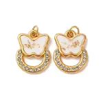 304 Stainless Steel Rhinestone Pendants