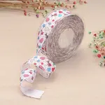 Heart & Star Printed Polyester Ribbon for Gift Packing and Festival Decoration