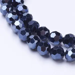 Electroplate Glass Beads Strand
