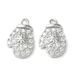 Brass Micro Pave Cubic Zirconia Charms