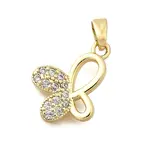 Brass Micro Pave Cubic Zirconia Pendants