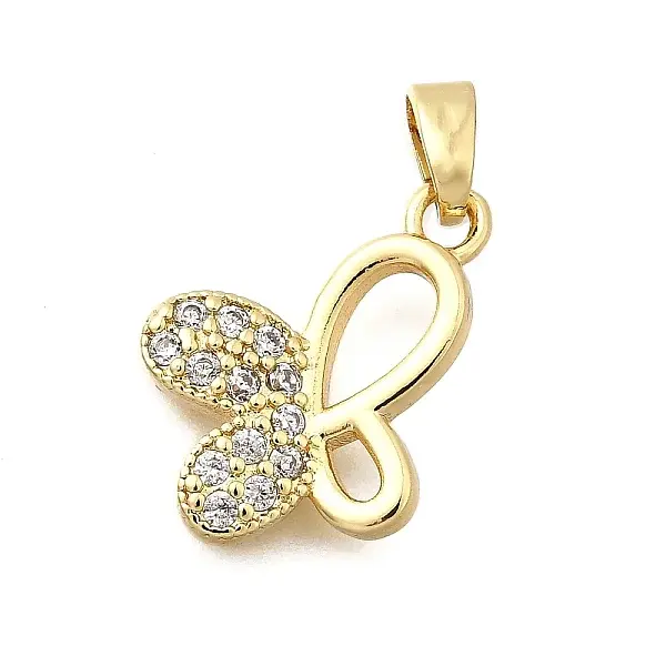 Brass Micro Pave Cubic Zirconia Pendants