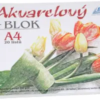 Akvarelový blok A4, čistý, 20 listů