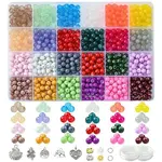 DIY Glass Beads & Alloy Pendant Bracelets Jewelry Making Kits