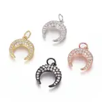 Brass Micro Pave Cubic Zirconia Pendants