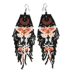 Bohemia Woven Glass Seed Bead Dangle Earrings