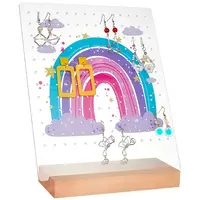 Transparent Acrylic Slant Back Earring Display Stands