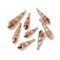 Electroplated Natural Cowrie Shell Pendants