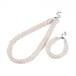 Natural Cultured Freshwater Pearl Beads Necklaces & Bracelets Jewelry Sets