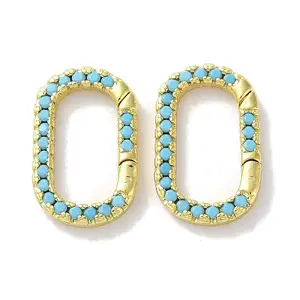 Rack Plated Brass Micro Pave Cubic Zirconia Clasps