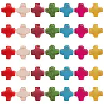 5 Strands Greek Cross Synthetic Turquoise Bead Strands