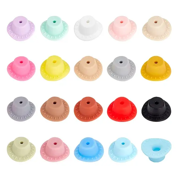 19Pcs 19 Colors Silicone Beads